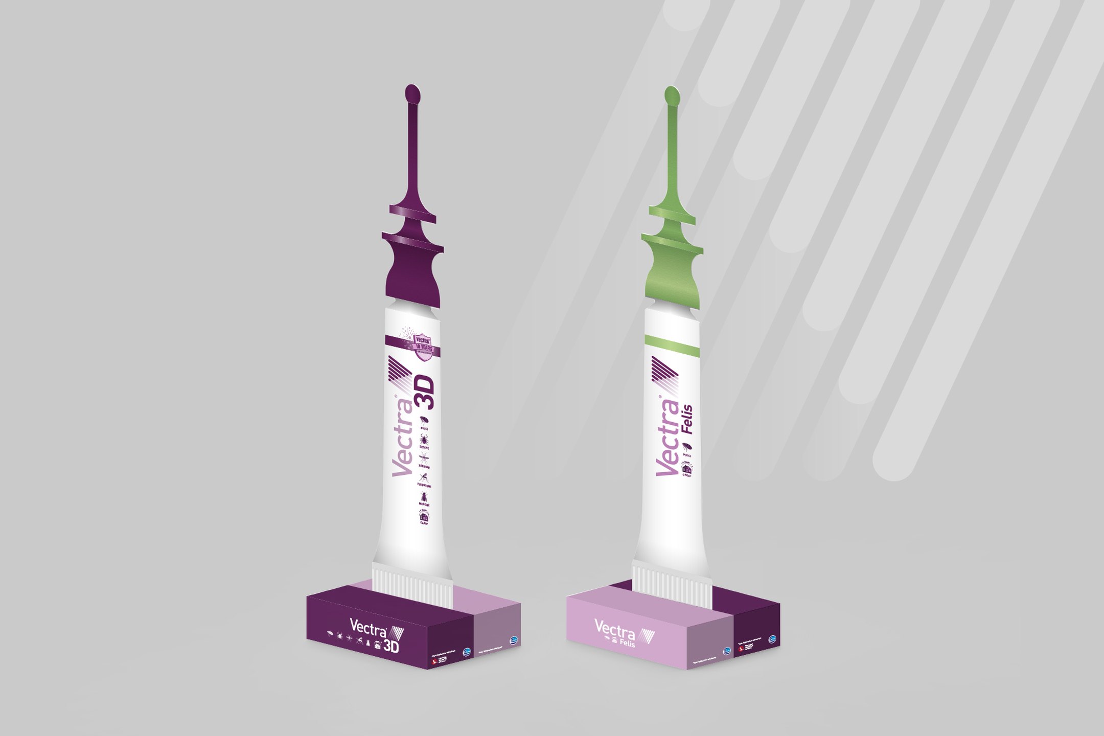 Ceva Santé Animale – Espositori a pipetta Vectra® 3D e Vectra® Felis